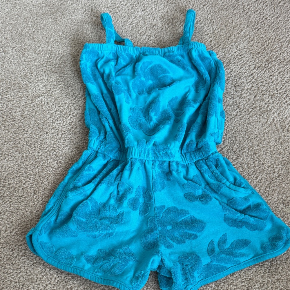 Cat & Jack Turquoise Floral Romper